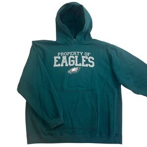 VTG Philadelphia Eagles Hoodie Reebok Heavyweight NFL Green Pullover Men’s Sz L